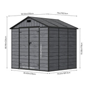 8x4 6x4 8x6 Large Plastic Shed Outdoor Garden Tools Storage House w/ Door&Window
