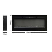 40/50/60/70/80/100'' Insert/ Wall Mounted LED Fireplace Wall Inset Into Fire NEW