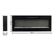 40/50/60/70/80/100'' Insert/ Wall Mounted LED Fireplace Wall Inset Into Fire NEW