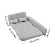 2-in-1 Inflatable Air Bed SUV Car Travel Camping Mattress Back Seat with Pillow