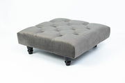 Large Square Footstool Coffee Table Upholstery Fabric Footstools Matching Button