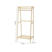 Heavy Duty Wooden Hanging Clothes Garment Rail Corner Open Wardrobe Storage Rack