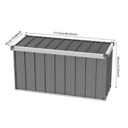 Metal Storage Sheds Waterproof Lockable Garden Deck Box Storage Container Box