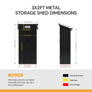 6x4ft 5x3ft 3x2ft Garden Storage Bike Tool Shed Sloped Roof Outdoor Garbage Bin