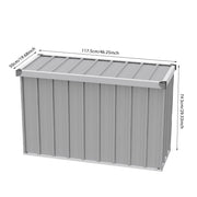 Metal Storage Sheds Waterproof Lockable Garden Deck Box Storage Container Box