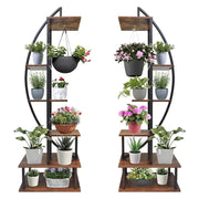 6 Tier Metal Plant Stand Heart-shape/Moon Rack Flower Pot Shelf Indoor Outdoor