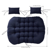 Egg Chair Cushion Double Head Rest Pillow Outdoor Garden Filled Water Resistant