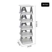 Narrow Shoe Rack Tower Storage Shelf Tall Footwear Stand Entryway Tidy Organiser