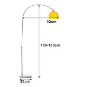 Curved Floor Lamp Standard Living Room Light Retro Domed Shade without LED Bulb