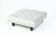 Large Square Footstool Coffee Table Upholstery Fabric Footstools Matching Button
