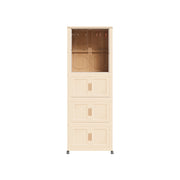 Large Foldable Wardrobe Storage Cabinet with Wheels Modular Plastic Closet