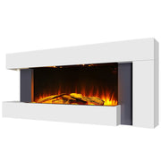 52inch 2kW Electric Fireplace Suite Wooden Surround Remote Control LED Flame