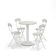 Modern Small Bistro Pub Set 5 Piece Kitchen Breakfast Bar Table with 4 Chairs