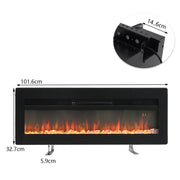 2023 New Electric LED Fireplace Wall Mounted Inset Into Fire 9/12 Colour 40-72in