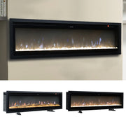 2023 New Electric LED Fireplace Wall Mounted Inset Into Fire 9/12 Colour 40-72in